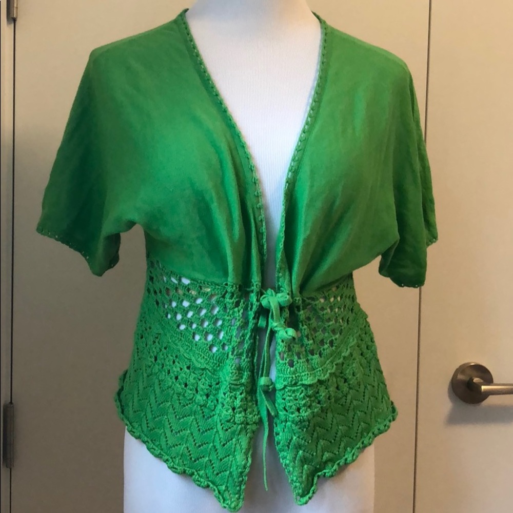 Buffalo knit and crocheted cardigan
